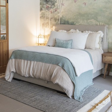 Funda nórdica lino blanco (cama de 180/200)