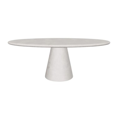 Mesa OVAL microcemento 190 x 115 cm