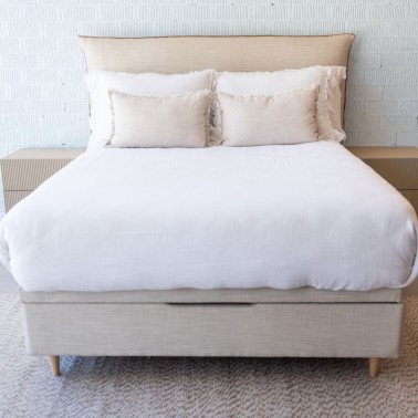 Funda nórdica lino blanco (cama 180/200)