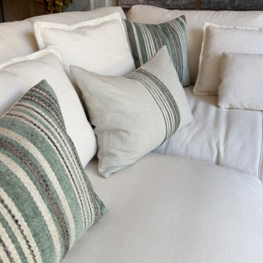 Cojín stripe TALI aqua